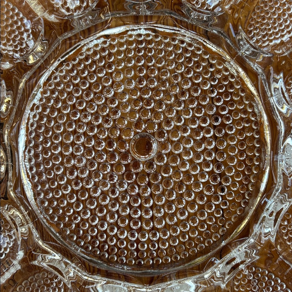Vintage Indiana Clear Glass Hobnail Deviled Egg Plate/Platter - Picture 2 of 6